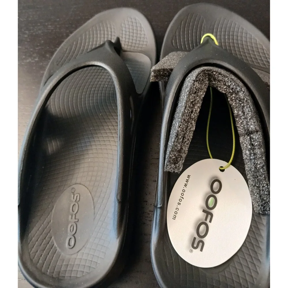 OOFOS OOriginal Recovery Sandals Black Unisex Mens 4 Womens 6 Flip Flop 1000